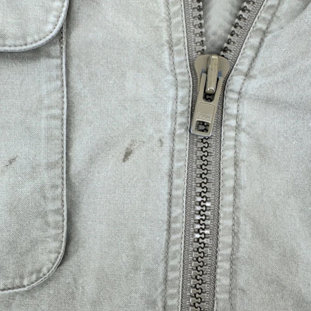 Vintage 80s Banana Republic Safari Vest‎ Mens L Khaki Tan Multi Pocket Utility